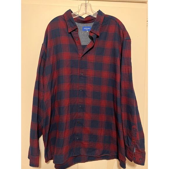 Jack & Jones Button Down Plaid Men's Shirt 2XL - Picture 1 of 3